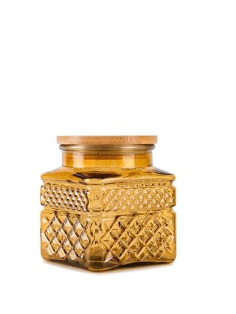 Glass Storage Canister with Airtight Lids, 20.3 FL OZ Thick Glass Candy Jar